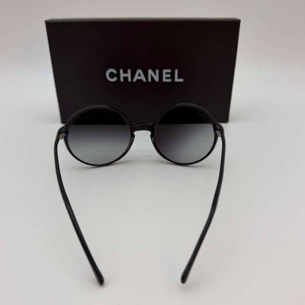CHANEL Round Sunglasses Black Oversized – 100% Authentic – Excellent Condition - Picture 4 of 12